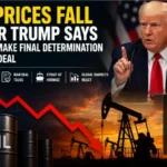 Oil prices fall after Trump statement